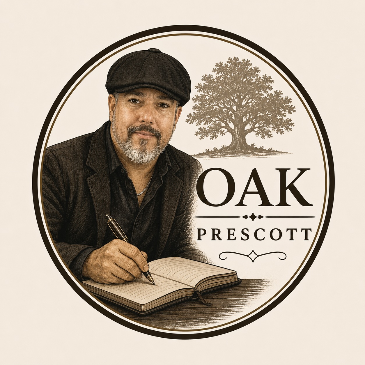 Author Oak David Prescott Logo
